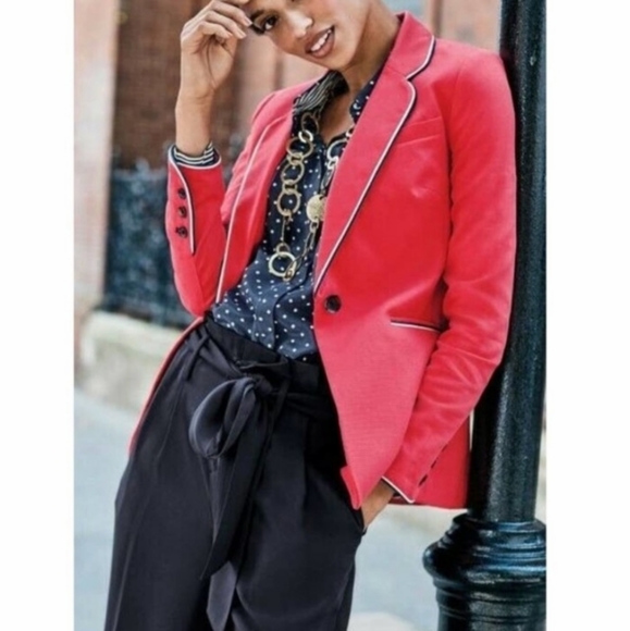 Boden Jackets & Blazers - BODEN Lilah Cotton Hibiscus Blazer